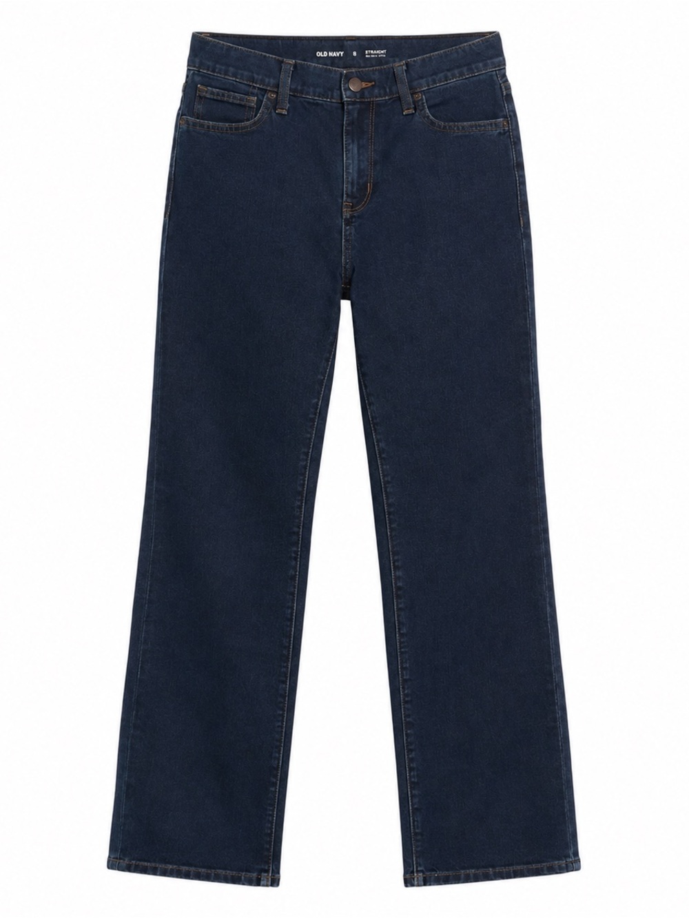 Old Navy Womens Straight Leg Jeans Size 14 Dark Wash Cotton/Poly Blend